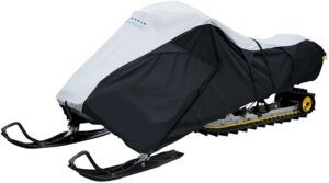 snowmobile covers help to keep the surface looking good for the next snow season.