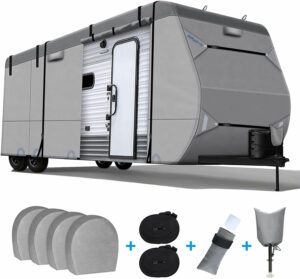 Travel hauler trailer cover for sale on amazon.com. Choose from the best rv covers available. Multiple sizes.