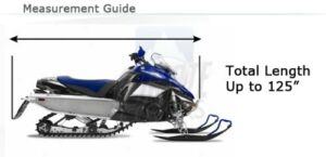 snowmobile covers to protect your sled. this is a picture of a measurement guide to get the right size cover for you.